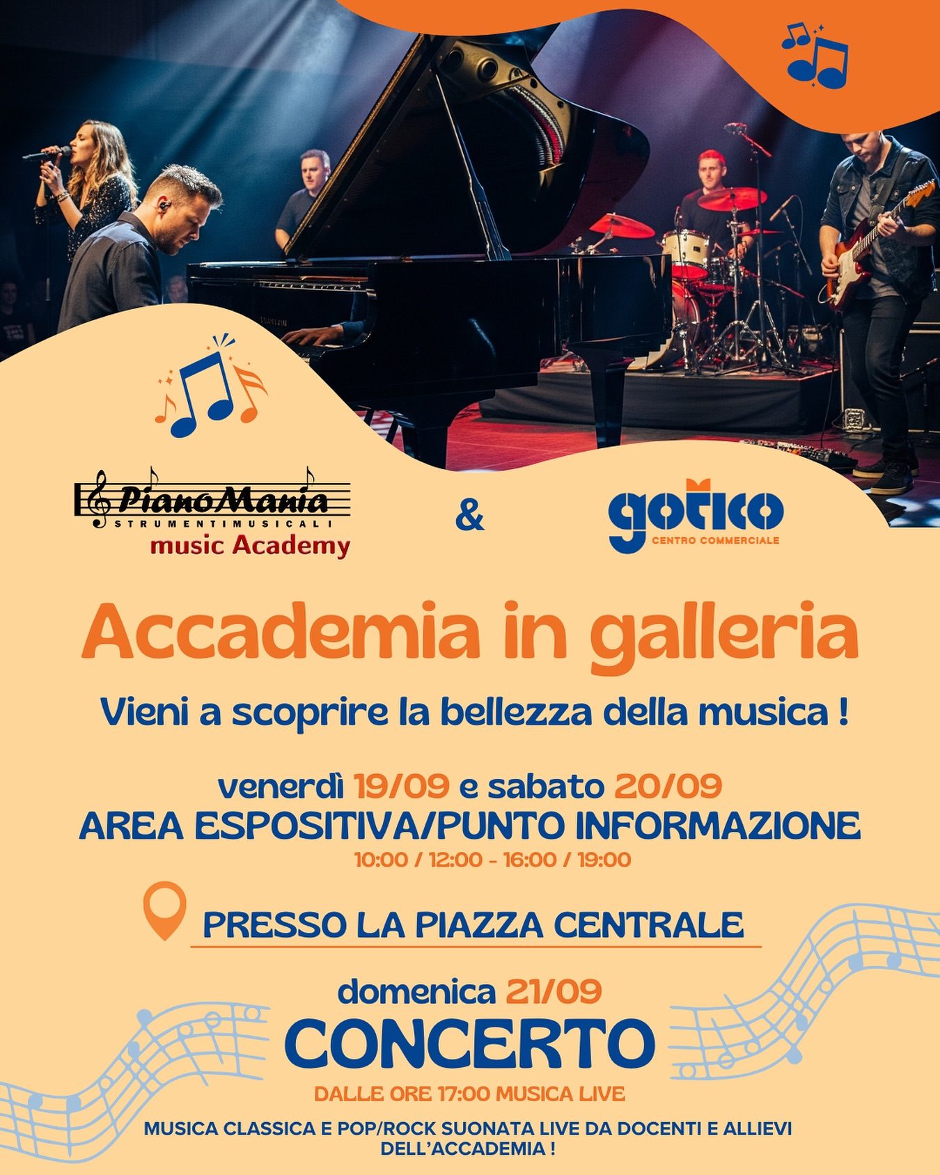 Un weekend di fuoco in arrivo 🔥 🤟🏼
Se ami la musica , ti piacerebbe conoscerci o provare uno strumento musicale È IL TUO MOMENTO! 🎸🥁
Noi siamo in galleria al @centrocommercialegotico venerdì e sabato dalle 10:00 alle 12:30 e dalle 16:00 alle 19:00 per fornirti tutte le informazioni di cui hai bisogno! E domenica dalle 17:00 ti aspetta un SUPER CONCERTO di musica live, sia classica che moderna!!
Ti aspettiamo 🫵🏼
•
•
#livemusic #concert #centrogoticopiacenza #musicschool